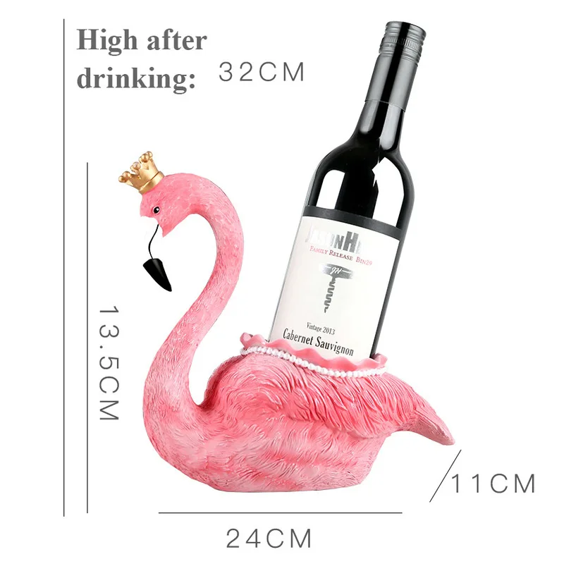 

Flamingo Nordic Home Decoration Liquor Holder Soft Decoration Living Room Wine Cabinet Decoration
