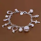 Лидер продаж, искусственные ювелирные изделия, оптовая продажа, заводская цена, шармы, бесплатная доставка, модный браслет с 13 подвесками H144