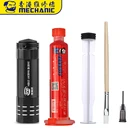 Маска для пайки MECHANIC Red Oil UV, паяльная паста для печатных плат и микросхем, предотвращает коррозию, УФ-поток, кремовый флюс, сварочный флюс