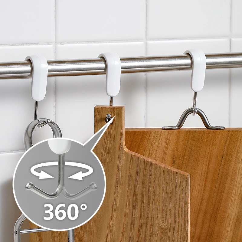 

SHIMOYAMA, вращающиеся на 360 градусов кухонные крючки, самостоятельные регулируемые Крючки, домашняя настенная дверь, крючок для сумок, одежды, г...