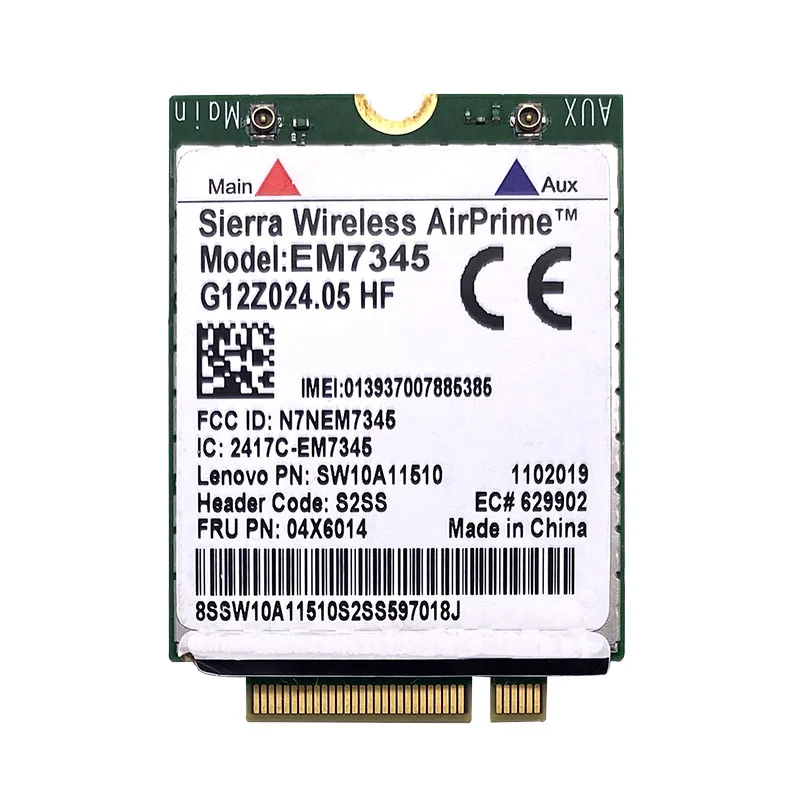 lenovo thinkpad t440 t540p w540 x240 x250 x1 carbon gobi5000 em7345 ngff m 2 wwan card 04x6014 ltehspa 42mbps 4g card free global shipping