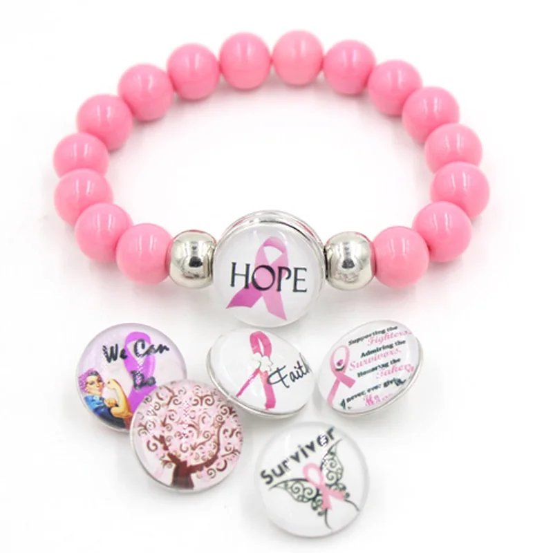 6 шт./лот 36 шт. пуговиц информирование о раке груди розовая лента ювелирные