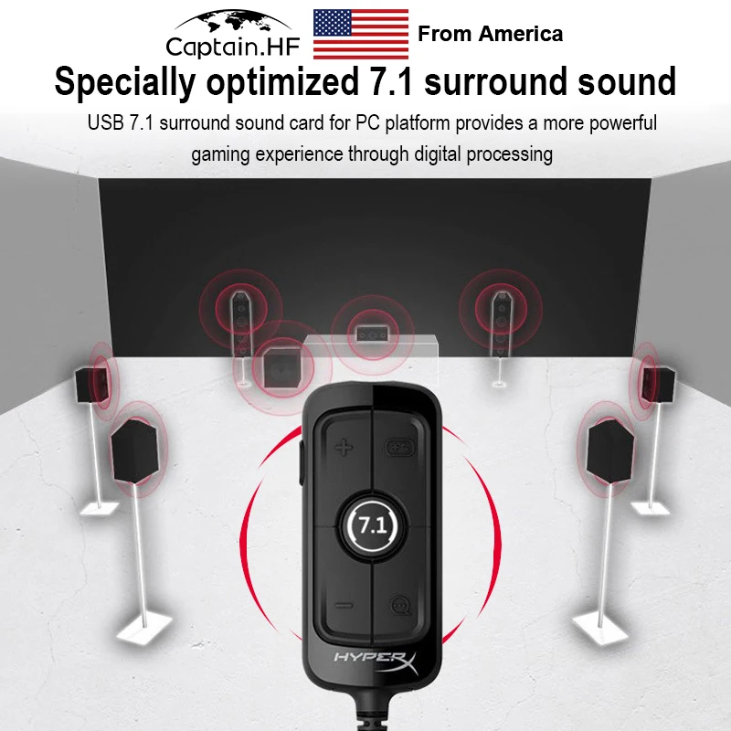 Игровая гарнитура US Captain Hyper X Cloud Alpha S профессиональные наушники для ПК ноутбука