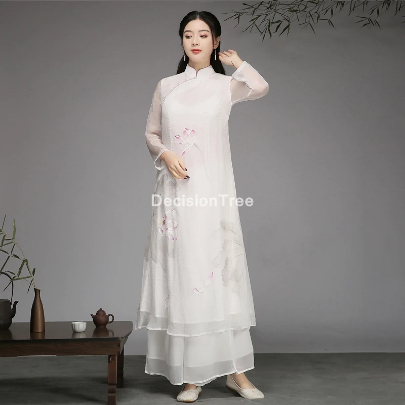 

2022 woman sexy cheongsam chinese style dress vintage cheongsam dress party lace qipao chinese dress oriental cheongsam dress