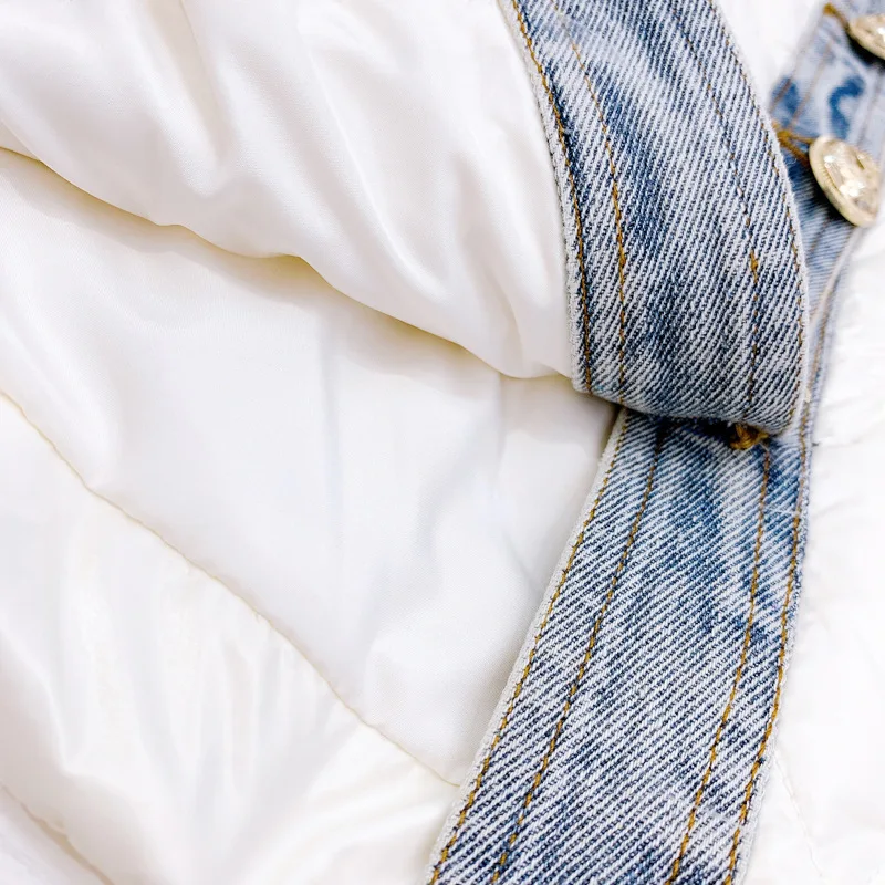 CHICEVER Лоскутные Джинсовые хлопчатобумажные Жилеты для женщин с v-образным вырезом