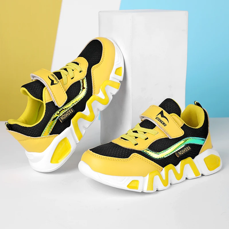 

2021 New Kids Sport Shoes for Boys Sneakers Girls Breathable Basketball Shoes Boys Children Casual Shoes Child Running Shoes