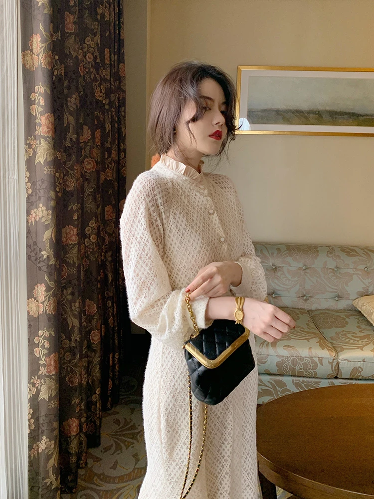 

New Summer Lace Mermaid Bodycon Women Sexy Long Sleevele Celebrity Runway Club Party Dress Vestidos