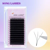 song lashes 3d w shaped eyelashes extension 3 tip cd curl high quality idividual lash