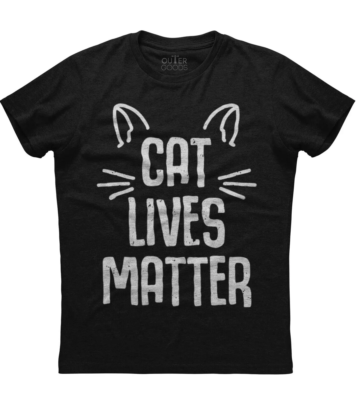 

Cat Lives Matter. Unique Cat Face Graphic Printed T-Shirt. Summer Cotton O-Neck Short Sleeve Mens T Shirt New S-3XL