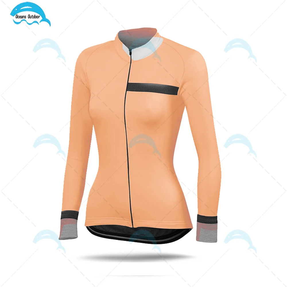 

women Cycling Jersey T Long Sleeve Bicycle Clothes Spring Autumn Ride Sports Clothes Breathable Quick Dry