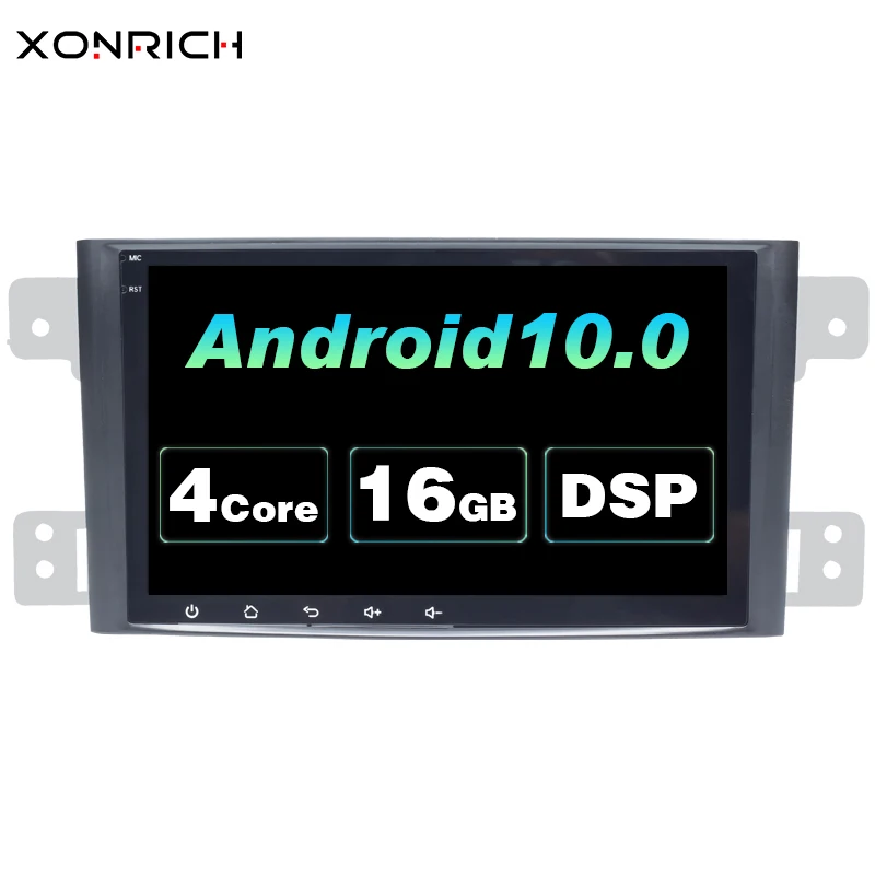 DSP IPS Android 10 0 2G RAM 16G Автомобильный GPS 2 DIN dvd плеер для SUZUKI GRAND VITARA 2007 2013 Радио стерео