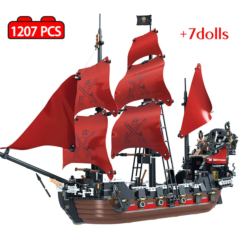 1207 шт Пираты Карибского моря королева Анны мести модель строительные блоки
