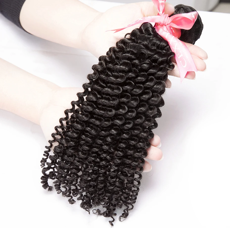 [CEXXY] OneCut волосы курчавые 8-40 дюймов P бразильские Волосы remy натуральный Цвет человеческие волосы плетение пучки вьющиеся волосы 1/3/4/10 шт/партия