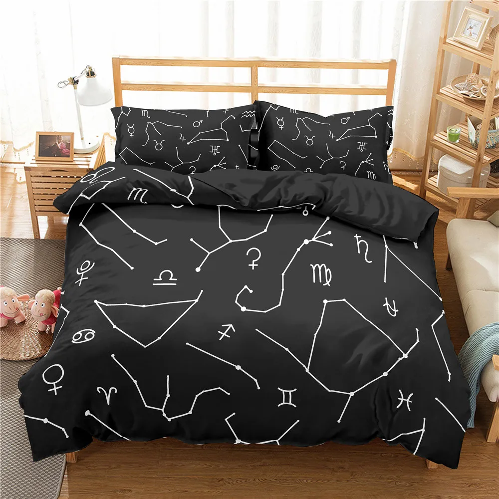 

Geometric Special Characters Bedding Set 2/3pcs Kids Duvet Cover Set 1 Quilt Cover+1/2 Pillowcases Twin Full Queen King