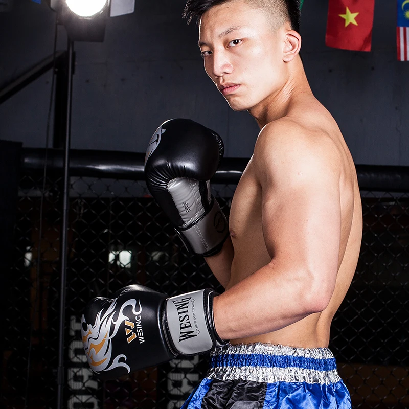 Профессиональные боксерские перчатки Wesing тренировочные для кикбоксинга женские