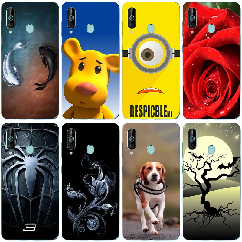 Чехол для Samsung Galaxy A60 GalaxyA60 A 60 A606 SM A606F цветные мягкие задние крышки из ТПУ чехлы