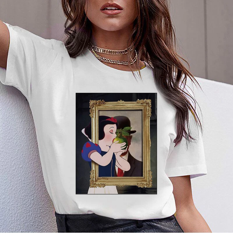 Женская Винтажная Футболка Ullzang черно-белая футболка в Корейском стиле с