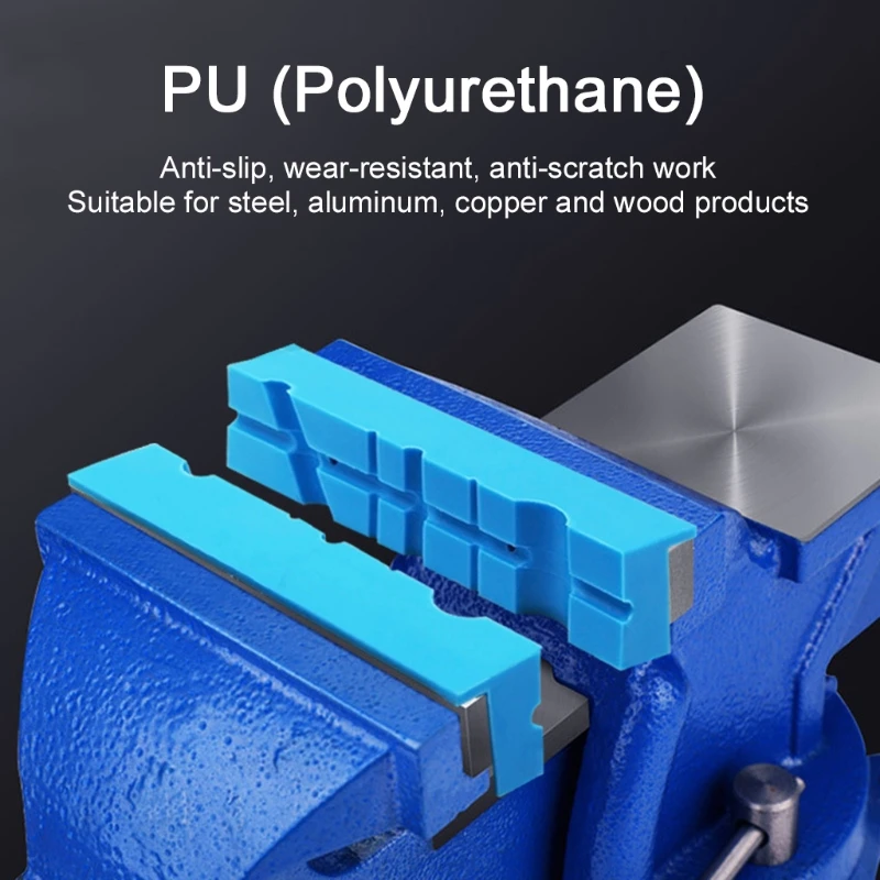 

1Pair Magnetic Soft Pad Jaws Rubber For Metal Vise 5.5Inch Bench Vice Vise Jaw Pads Protection Strip