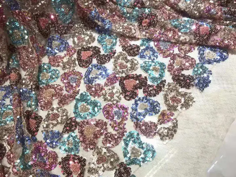 GLace 1Y/лот Африканский блеск кружева с пайетками для свадебного платья украшения для самодельного изготовления материал TX1428