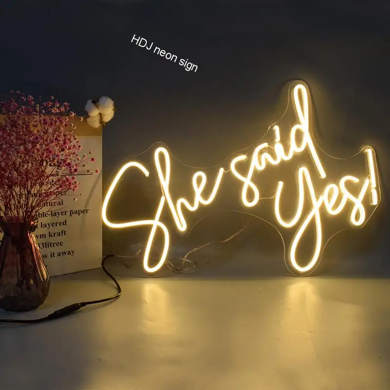 Неоновая вывеска на заказ светильник Гибкая светодиодная 3D надпись да акриловая