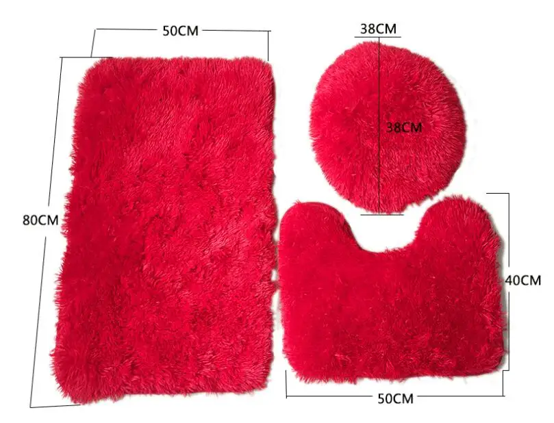 Online Set Di 3 Pezzi Coprisedili Per Wc Per Tappetino Da Bagno Tappeto Antiscivolo Tappetino Da Bagno In Peluche Set Di Tappetini Per Wc Ecologici Tappetino Per Wc