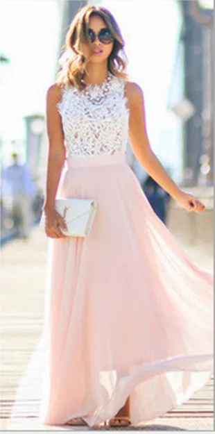 

dress women lace dresses woman party night clothes elegant plus size clothes bohemian sleeveless embroidery pink gothic