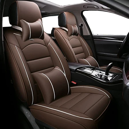 coffee luxury Универсальные кожаные автомобильные чехлы для Mini One Cooper R50 R52 R53 R55 R56 R60 R61 PACEMAN COUNTRYMAN автомобильные аксессуары автомобильные чехлы - Название цвета: coffee luxury
