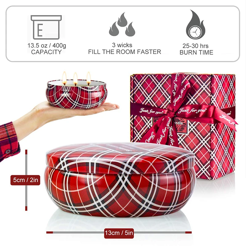 YINUO Бездымная Свеча Ароматические свечи подарочный набор 100% натуральный соевый