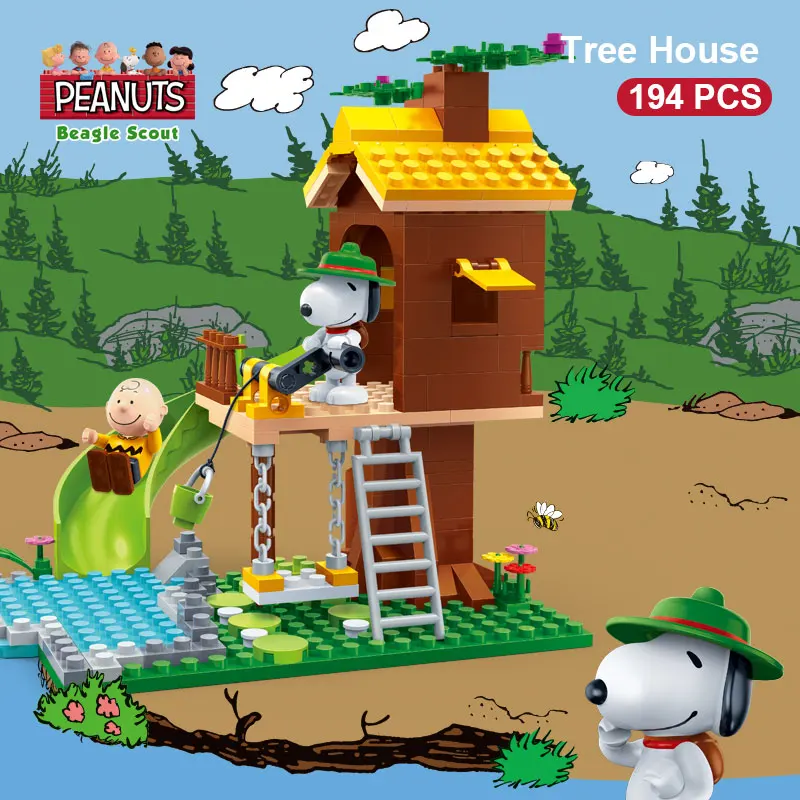 BanBao, горячая Snoopy, арахис, IP фигурка, пластиковые строительные блоки, игрушки для детей, обучающая модель, DIY Кирпичи, совместимый бренд