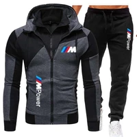 new bmw m mens sportswear 2 piece hoodie pants sportswear mens sweater zipper hoodie mens suit sportswear jogging suits 3xl
