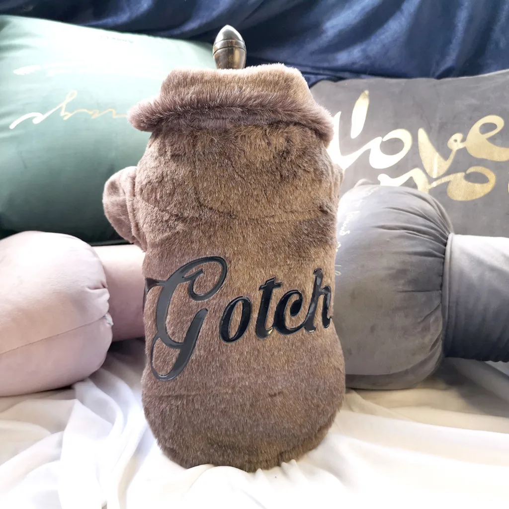 Ocardian пальто для домашних животных с буквами кашемировые плюшевые теплые зимний