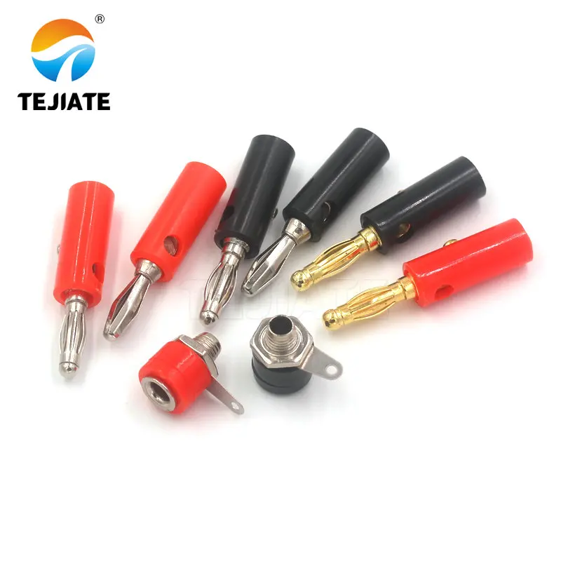 10PCS Banana Binding Post 4MM Lantern Head Test Terminal Tetrahedral Plug/Socket Power Adapter Electronic Connector | Обустройство
