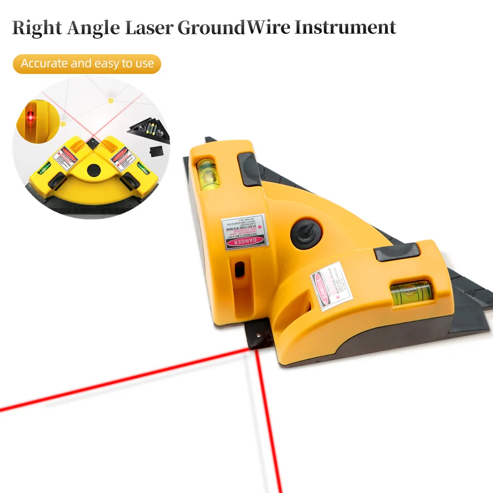 

Right 90° Angle Laser Infrared Levels Vertical Horizontal 2 Wires Protractor Goniometer With Blisters Carpenter Measurement Tool