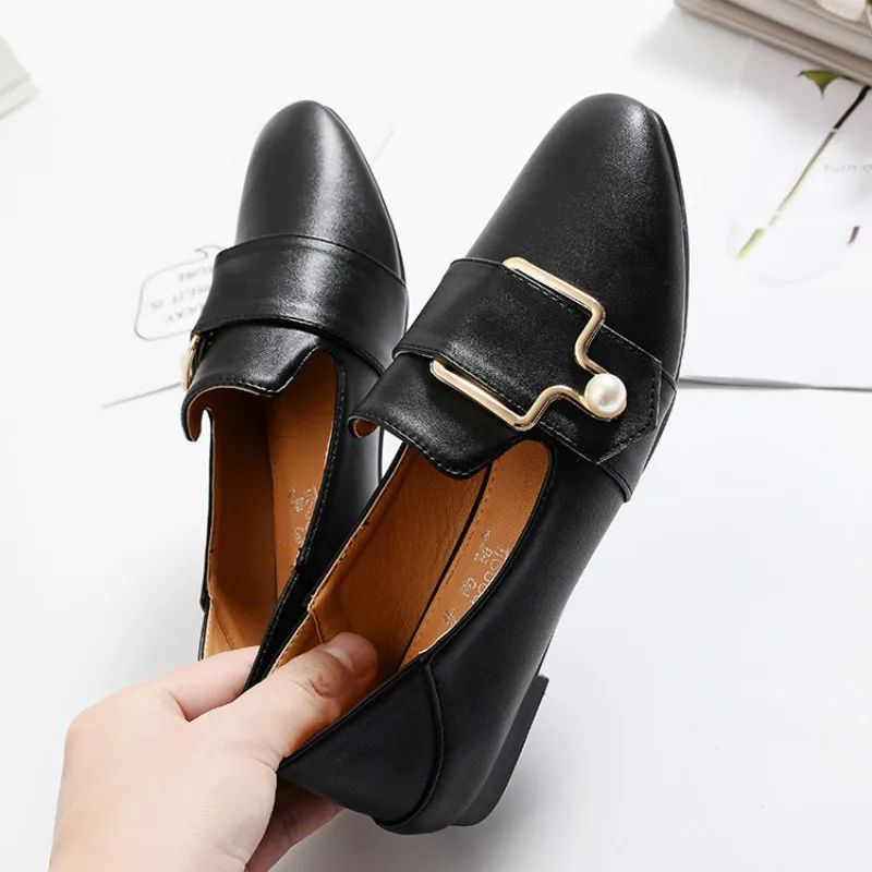 2020 Весенняя дизайнерская обувь женские слипоны кожаная с квадратным носком на