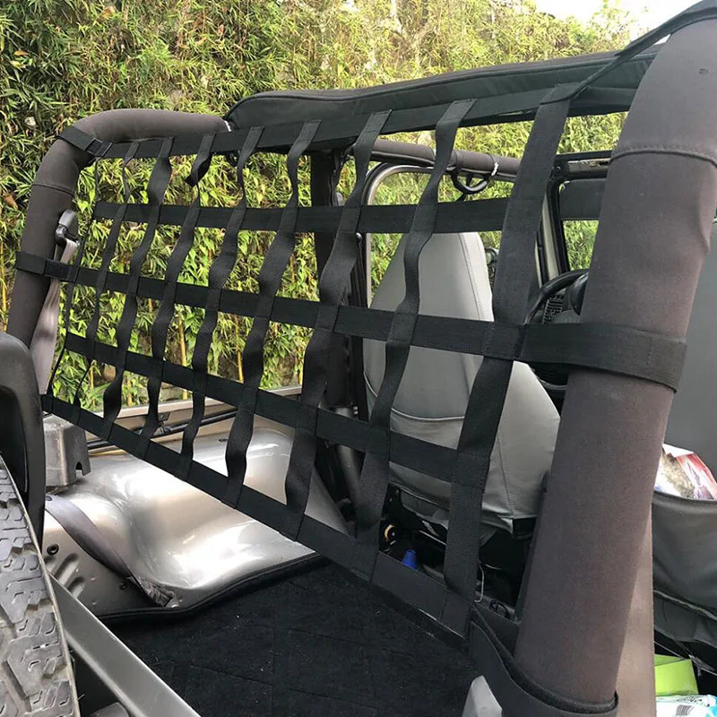 Для Jeep Wrangler JK TJ 1997 2018 грузовая сеть заднее окно дополнительное место для хранения