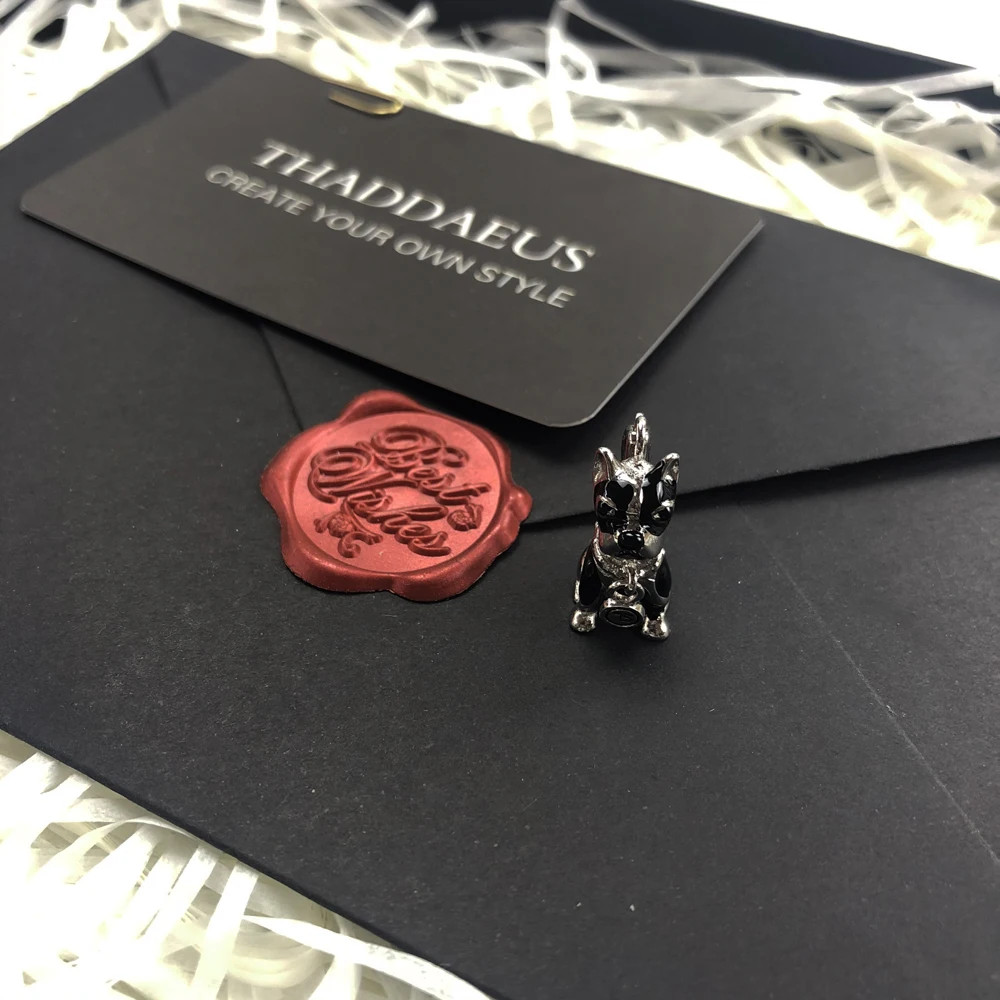 Женская и Мужская подвеска в виде французского бульдога из стерлингового