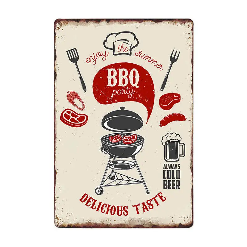 60207 DAD'S BBQ оловянные вывески винтажные металлические бляшки плакат на стену декоративные тарелки бар украшение фермерский дом Декор 20x30 см - Цвет: 60207