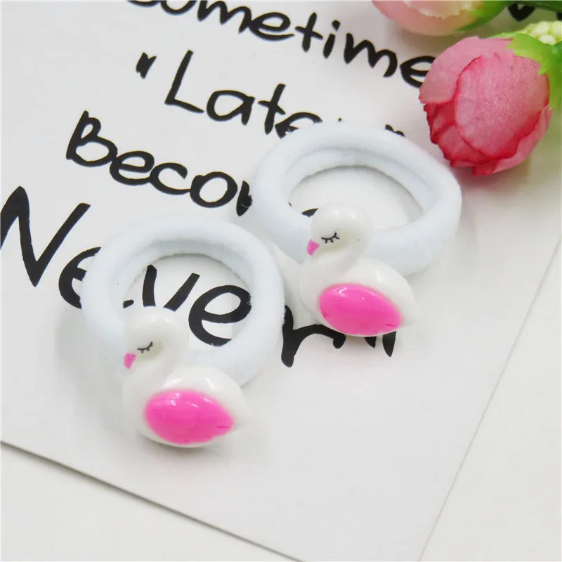 1PCS Lovely Swan Elastic Hair Bands For Girls Chinese Style Clip Headband Scrunchy Hairpin Kids Accessories Women |