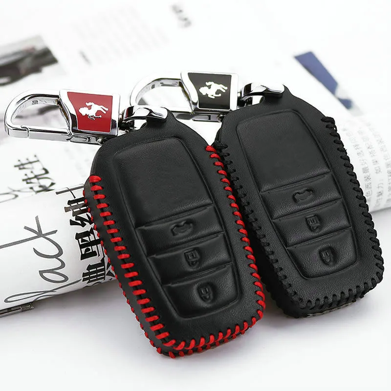 Чехол для автомобильных ключей из натуральной кожи Toyota high Lander Cnder Rav4 Chr Corolla Aqua Camry