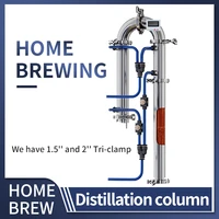 1 5 2 home brewing alcohol tubular distillation column with copper mesh production brandy whisky vodka moonshine distiller