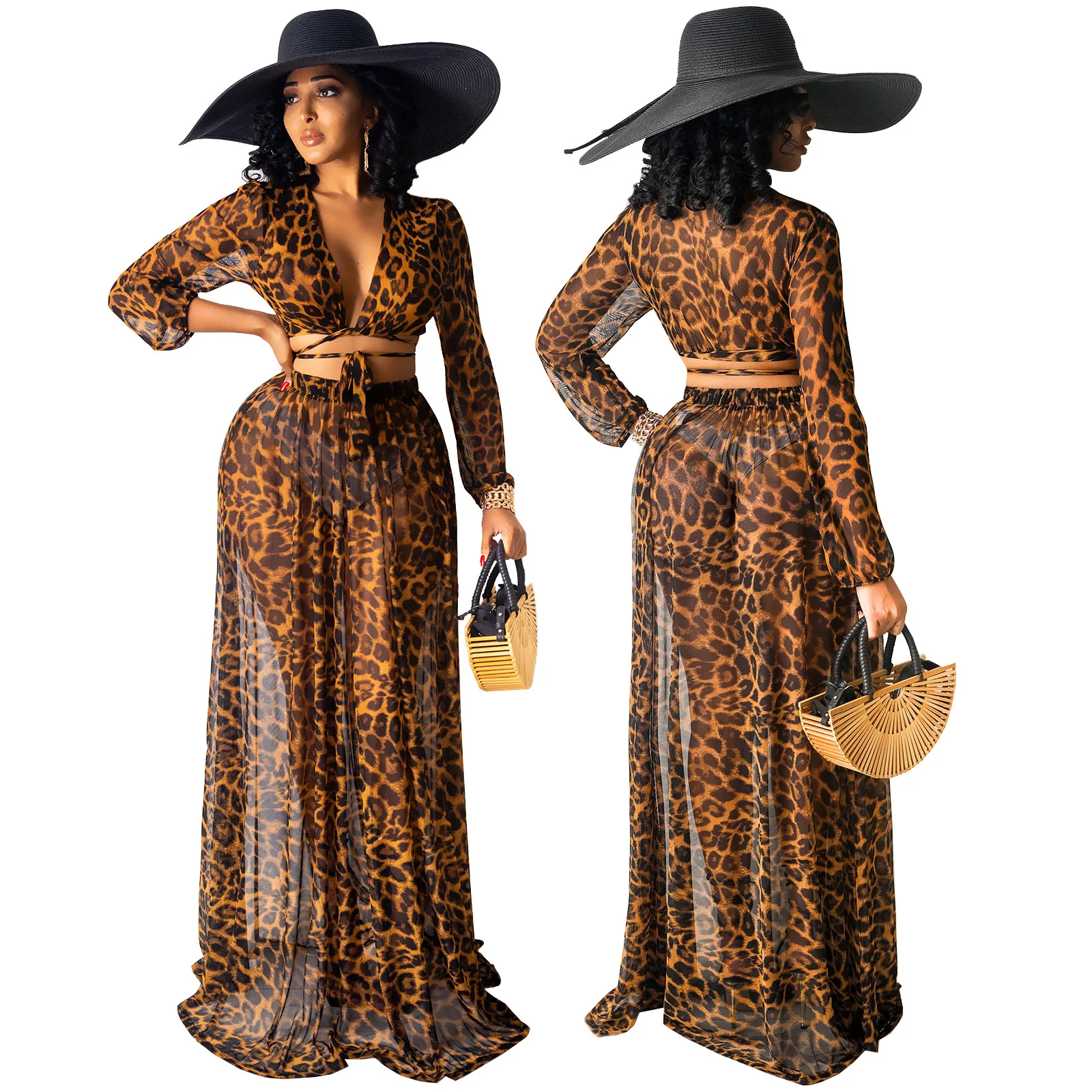 

Wefads Woman Leopard Print Dress Skirt Suit Sexy Casual Fashion Maxi Dress Street Wear Clothing Dress