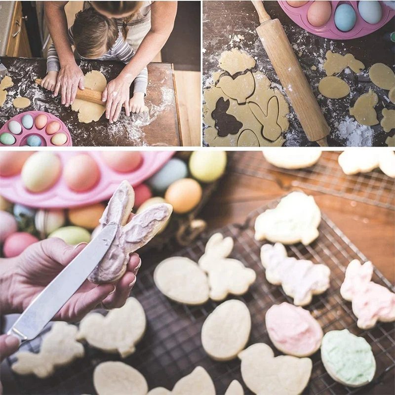 5 Pieces Cookie Cutters Easter Set Stainless Steel Biscuit Cookies |