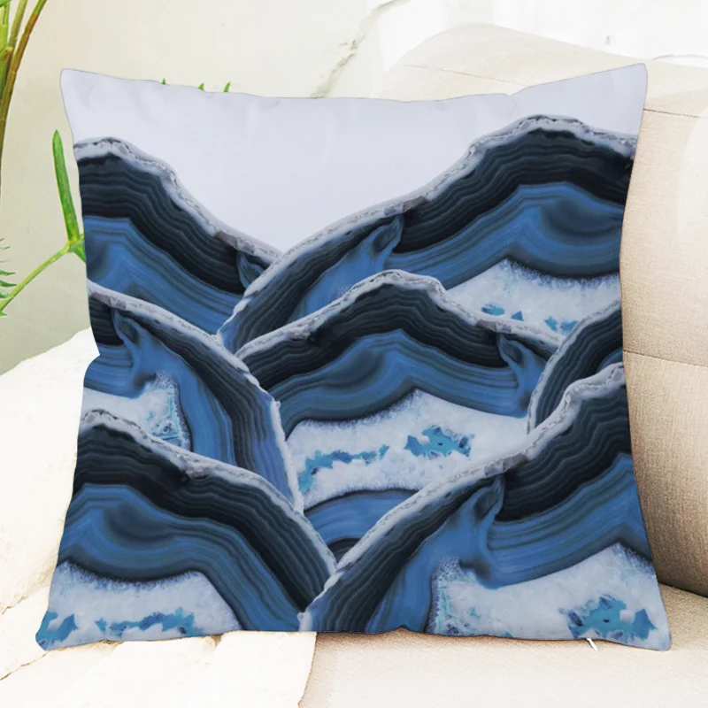 Мрамор геометрический узор декоративная подушка для дивана с плюшевой