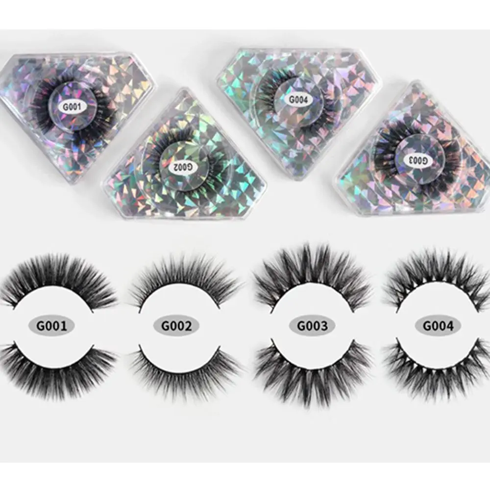 

1 Pair Faux Mink Eyelash Cruelty Free Soft Fluffy Luxury 5D Fake Mink Lashes With Pink Lash Non-toxic and safe eyes make up Tool