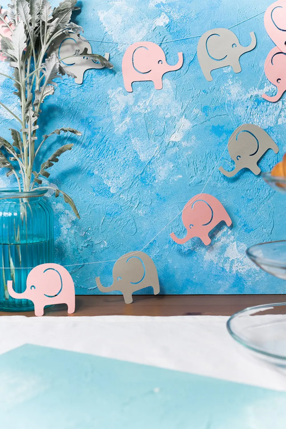 

Elephant Confetti Scatter Baby Shower Paper Banner Garland for Wedding 1st Birthday Party Animals Theme Party Supplies