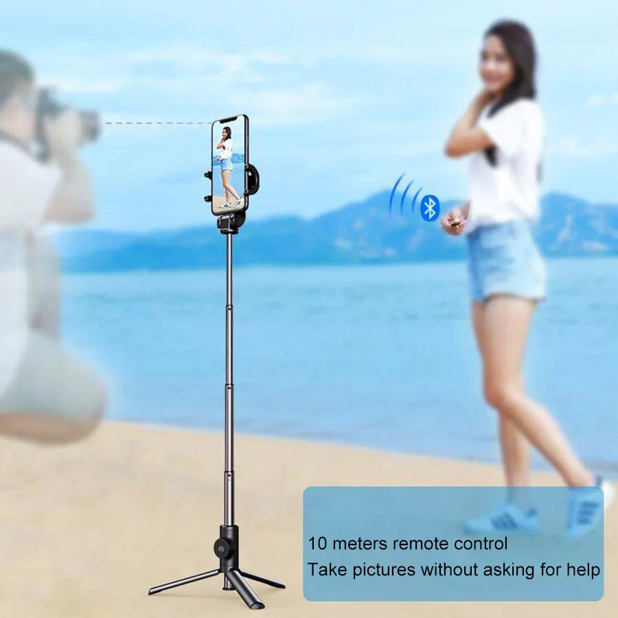 Беспроводная Bluetooth селфи палка MAMEN 3 в 1 для iPhone 11 Pro Android складного ручного монопода