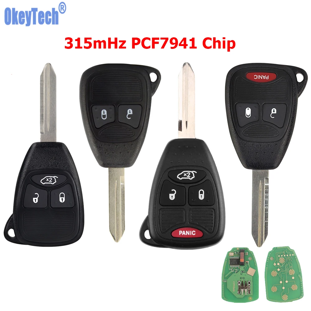 OkeyTech Remote Control Car Key For Dodge RAM JEEP Commander Compass Grand Cherokee Liberty Wrangler Chrysler 315mHz ID46 Chip | Автомобили