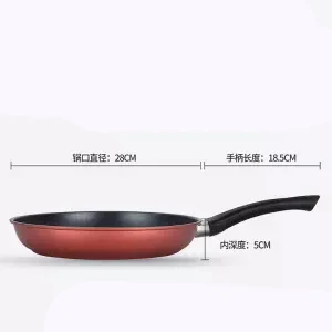 28cm dual purpose Сковорода антипригарная сковорода без масла дымовой горшок Бытовая маленькая сковорода универсальная индукционная плита газовая плита сковорода кухонный горшок - Цвет: 28cm dual purpose