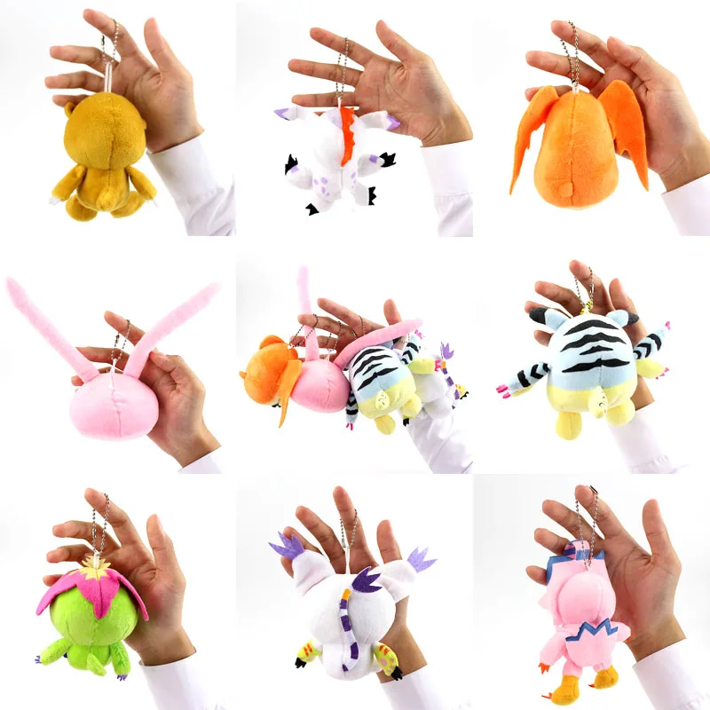 8 стилей Digimon Tail Gomamon Koromon Gabumon Patamon Palmon Agumon Piyomon Плюшевые игрушки Мягкая кукла мягкая подвеска для ключей