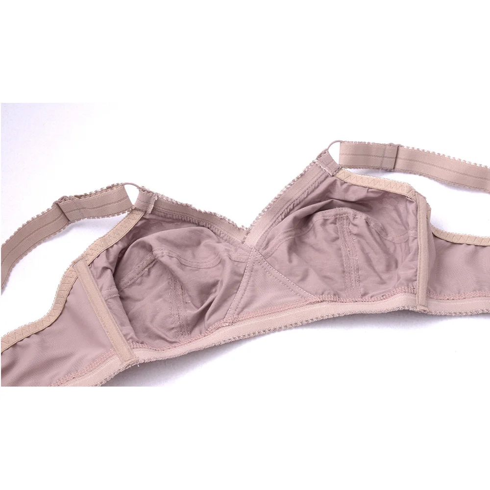New Plus Size Women Bra Unlined Wide Shoulder Strap Lingerie Full Large Cup Wireless Female Underwear Tops Size 34-48